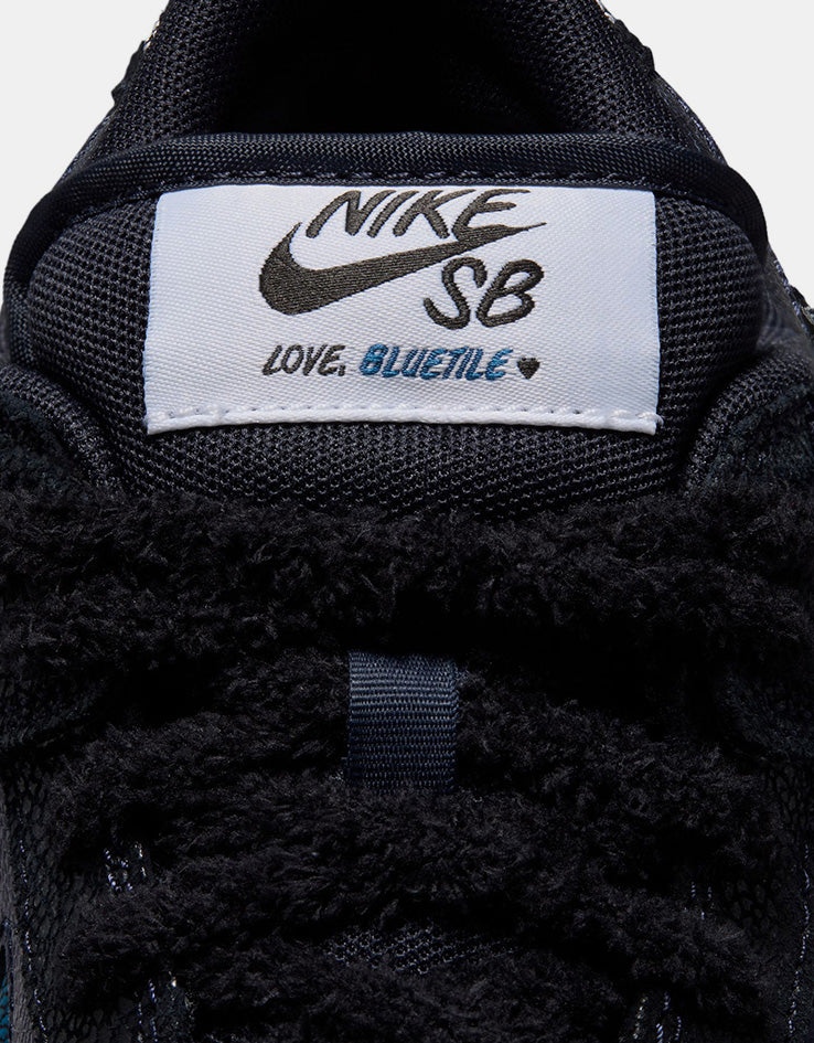 Nike SB 'Bluetile' Dunk Low Pro QS Skate Shoes - Black/Marina-White-Campfire Orange