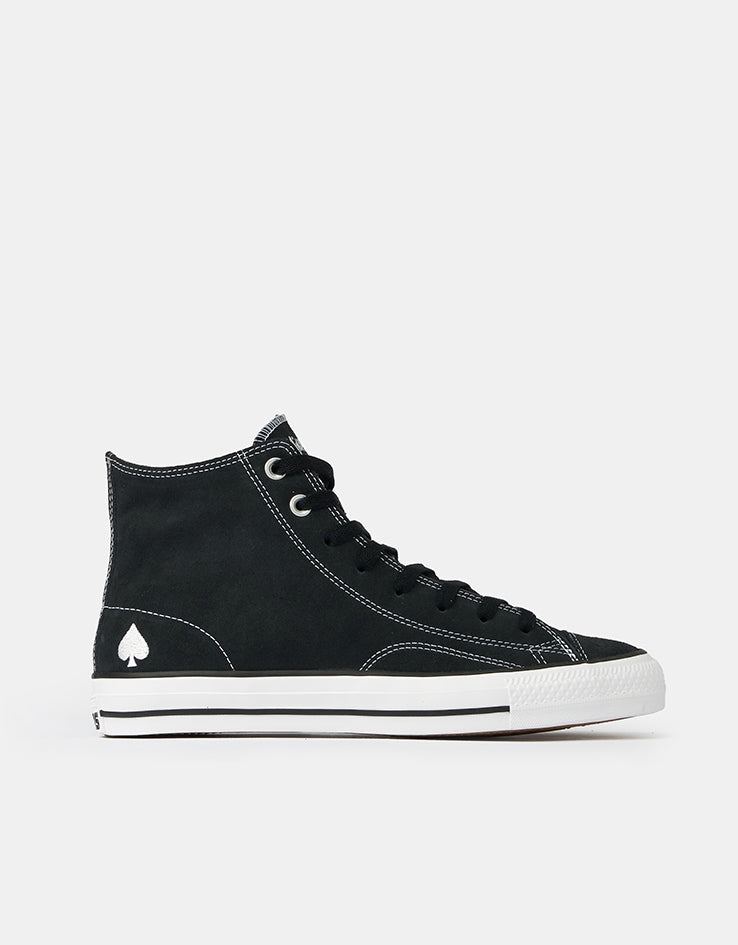 Converse Milton CTAS Hi Skate Shoes - Black/White/Black