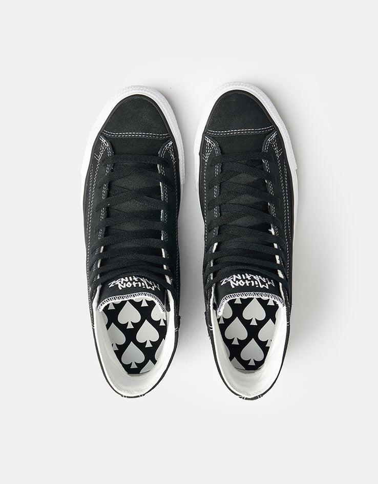 Converse Milton CTAS Hi Skate Shoes - Black/White/Black