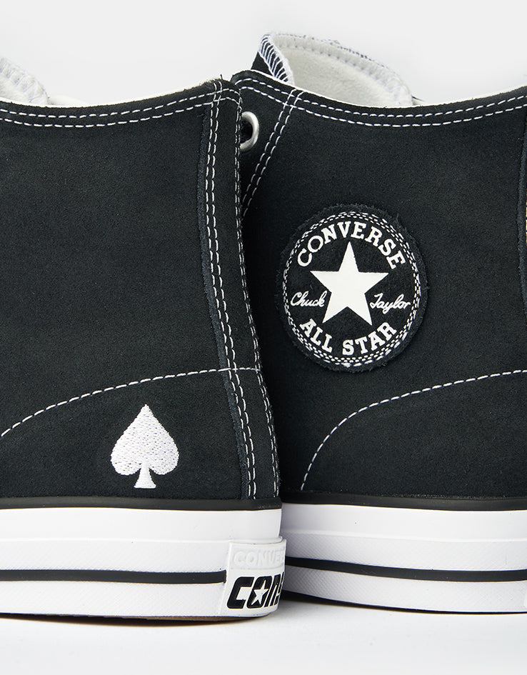 Converse Milton CTAS Hi Skate Shoes - Black/White/Black