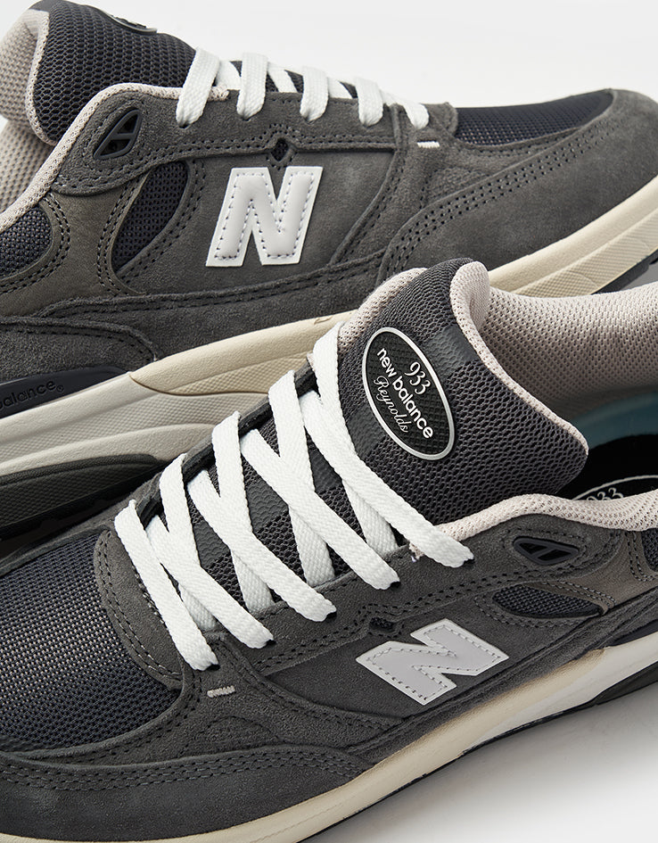 New Balance Numeric 933 Andrew Reynolds Skate Shoes - Dark Grey/White