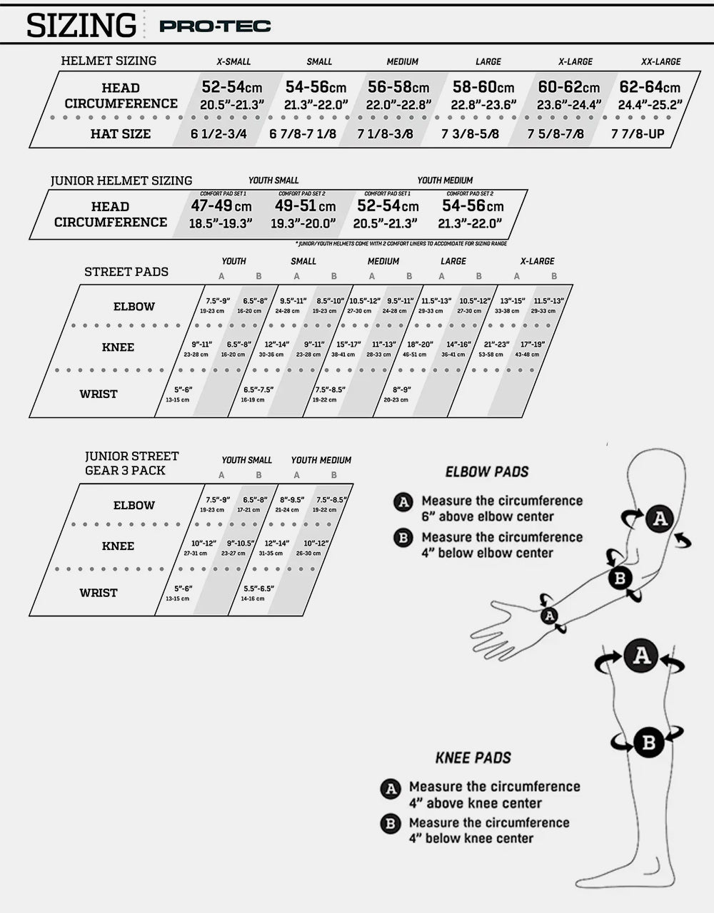 Pro-Tec Street Gear Junior Triple Pad Set - Black