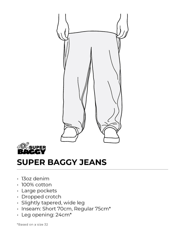 Route One Super Baggy Denim Fit Guide