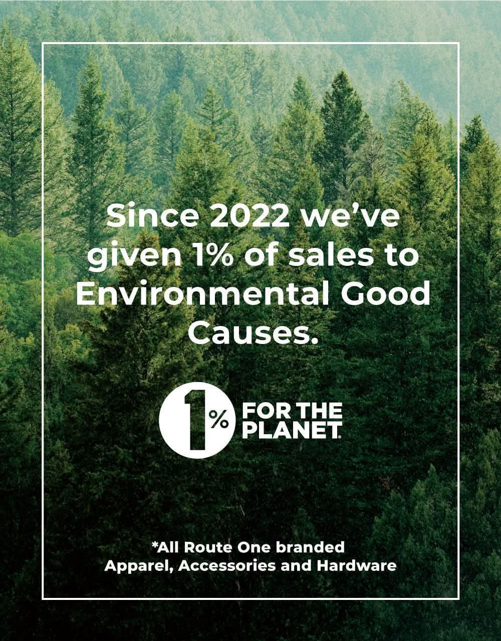 Route One's 1% For The Planet pledge