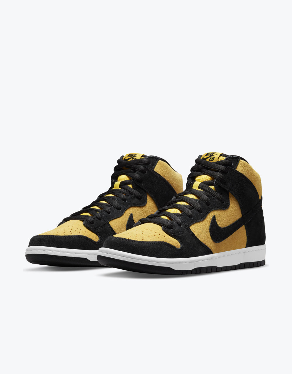 Nike SB Dunk High Pro Skate Shoes - Black/Black-Varsity Maize-White