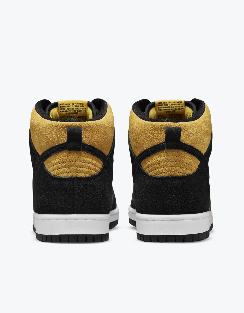 Nike SB Dunk High Pro Skate Shoes - Black/Black-Varsity Maize-White