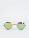 Route One Round Sunglasses - Silver (Colour Lens)