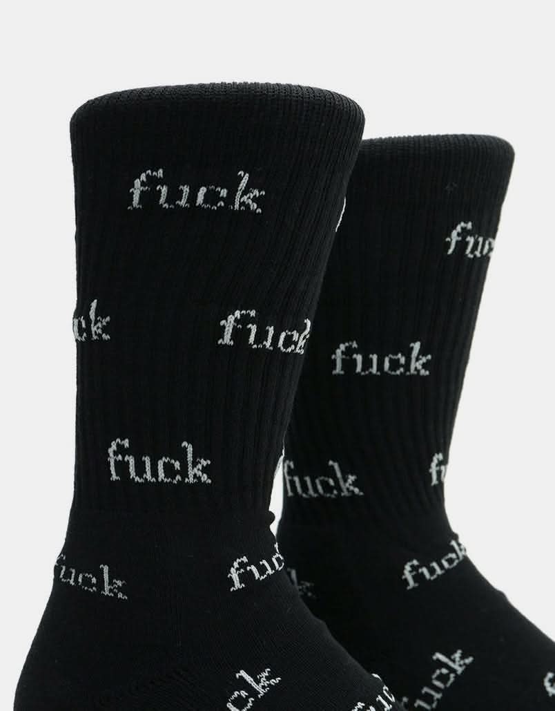 Route One F-It Crew Socks - Black