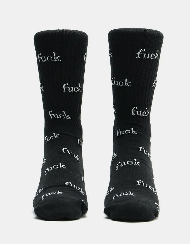 Route One F-It Crew Socks - Black
