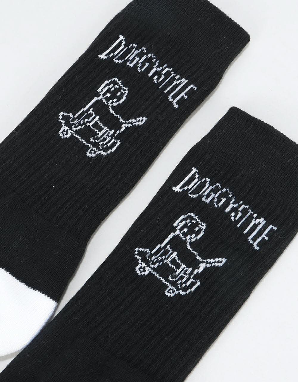Route One Doggy Style Crew Socks - Black/White