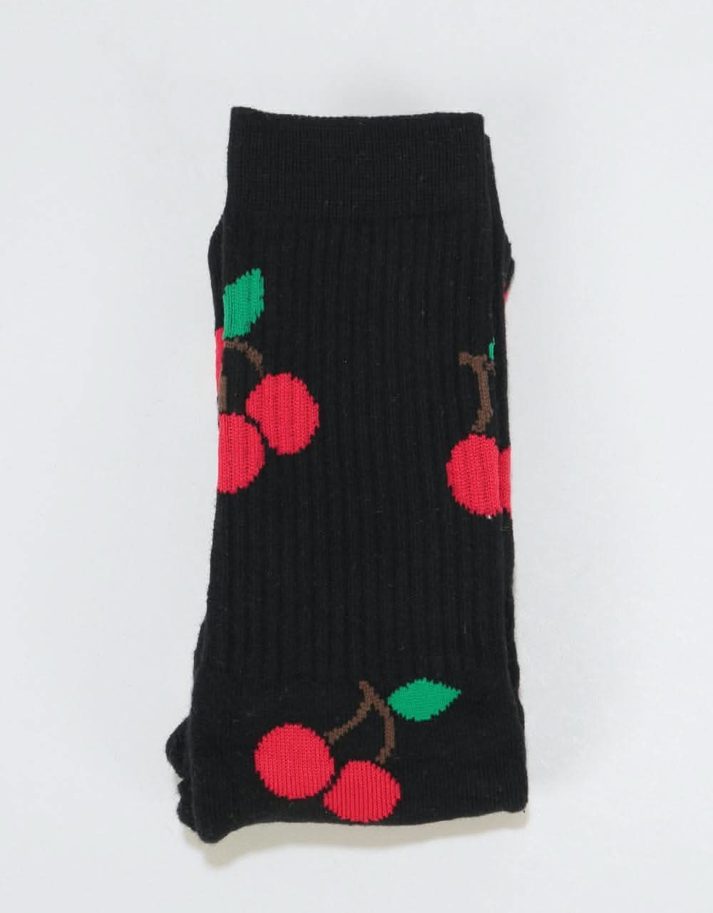 Route One Cherries Crew Socks - Black