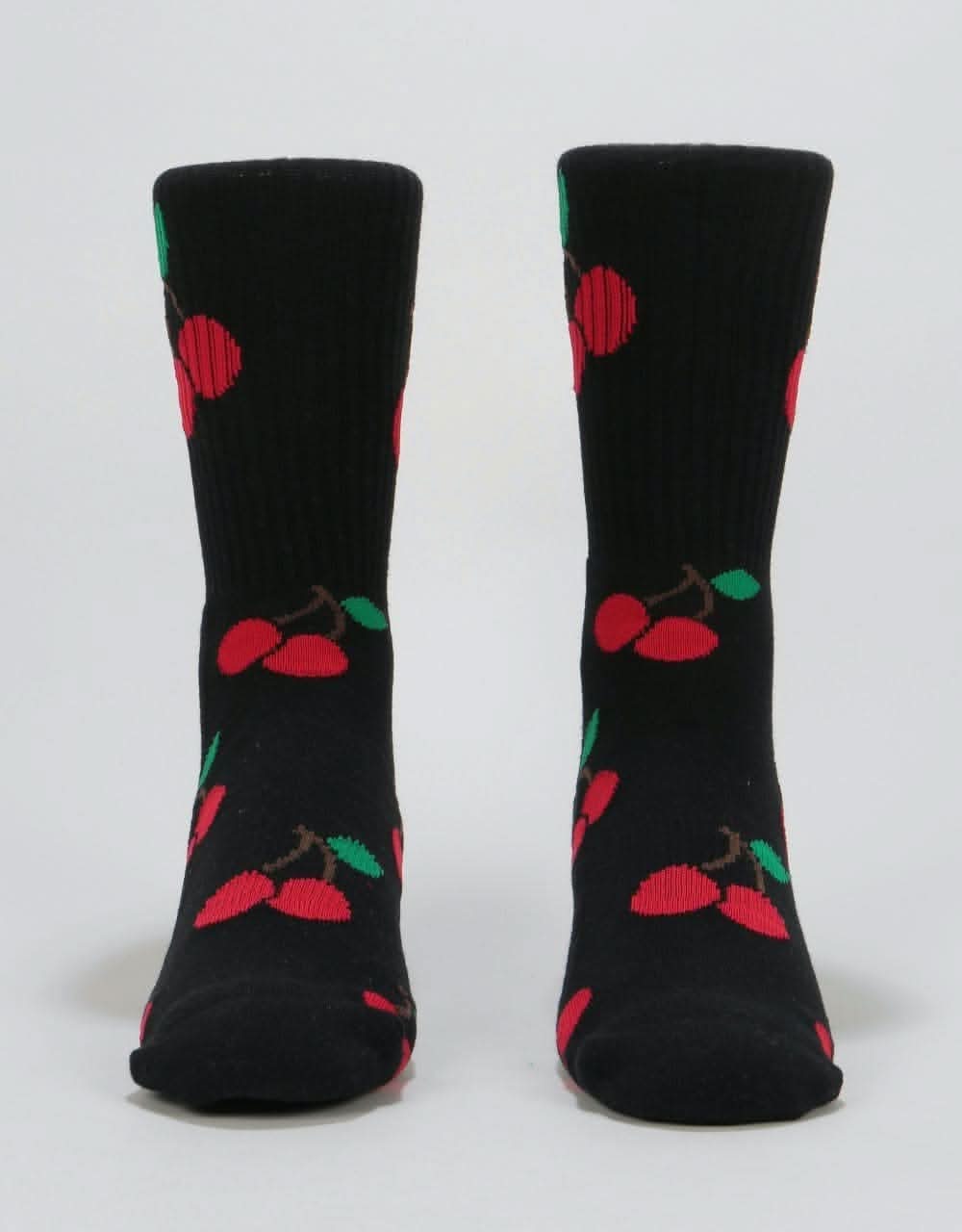 Route One Cherries Crew Socks - Black