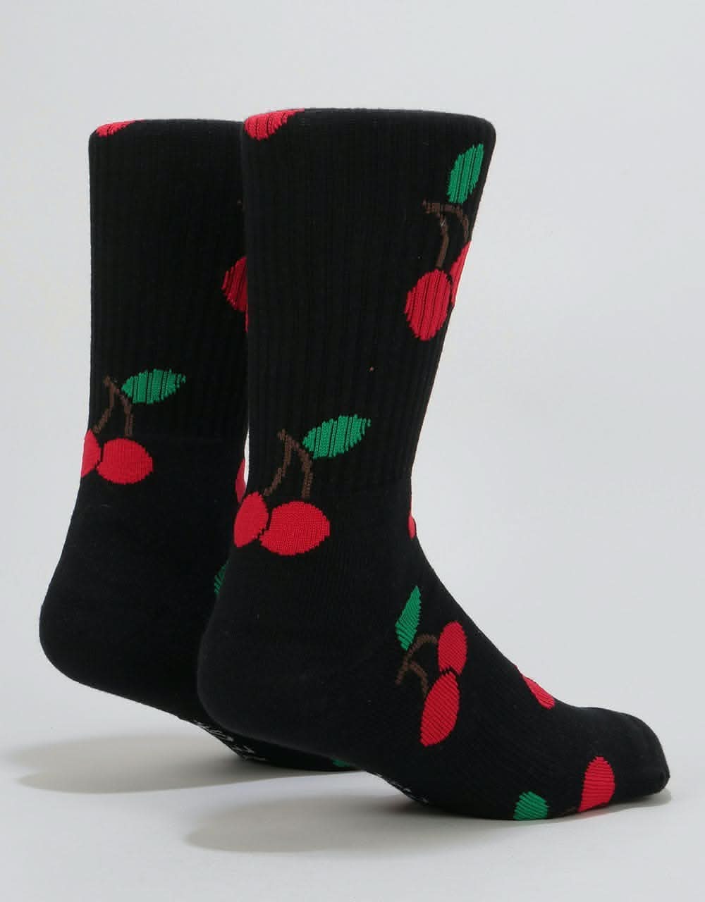 Route One Cherries Crew Socks - Black