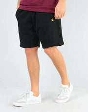 Carhartt WIP Chase Sweat Short - Black/Gold