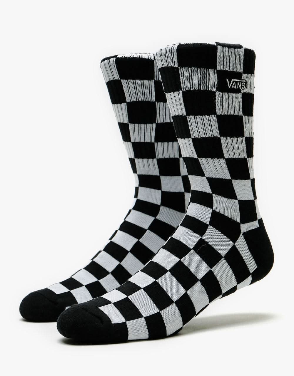 Vans Checkerboard Crew Socks - Black/White Check