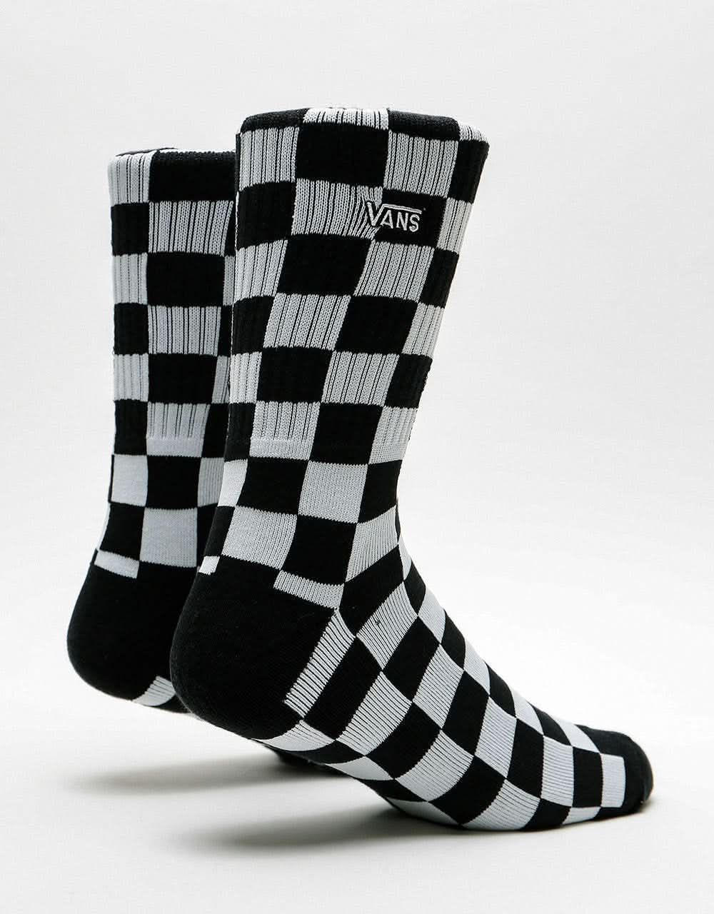 Vans Checkerboard Crew Socks - Black/White Check