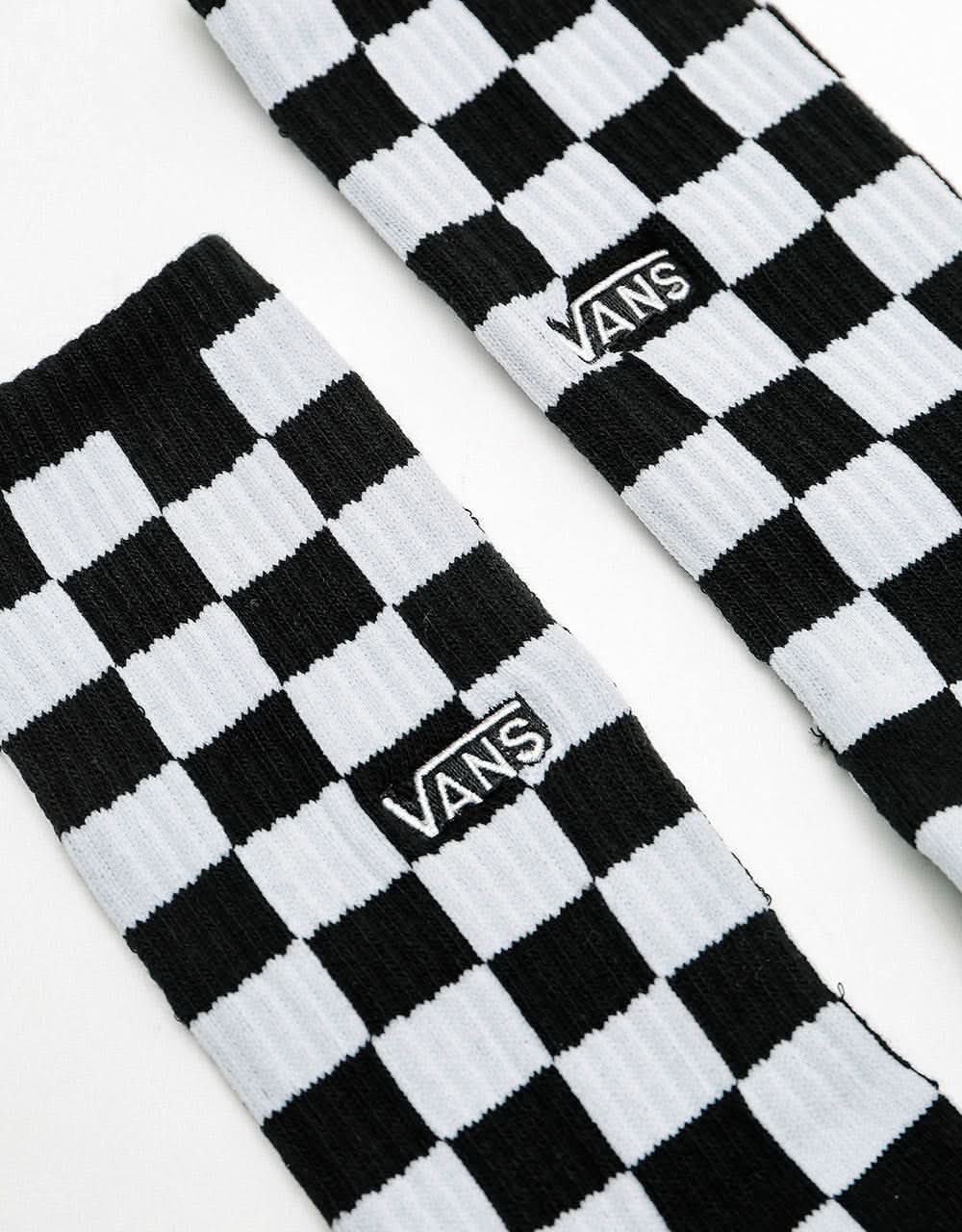 Vans Checkerboard Crew Socks - Black/White Check