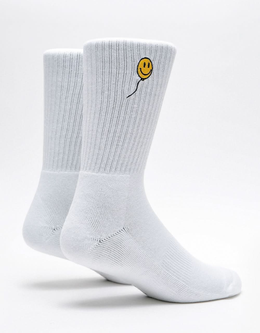 Route One Happy Crew Socks - White