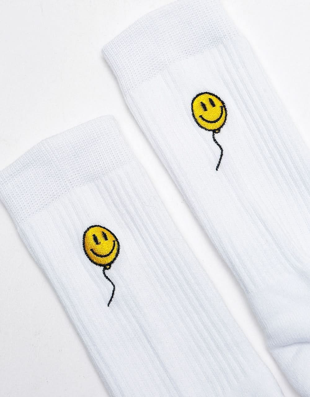 Route One Happy Crew Socks - White