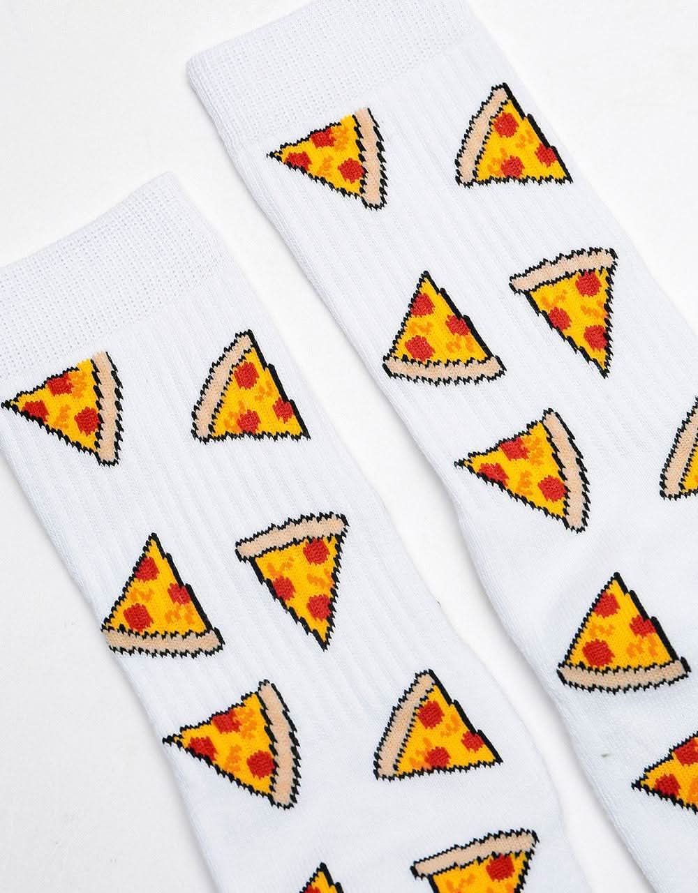 Route One Pizza Crew Socks - White