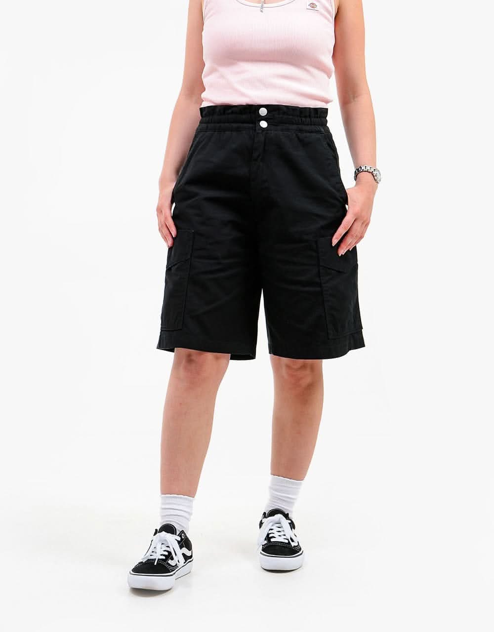 Carhartt WIP Womens Denver Shorts - Black (Stone Washed)