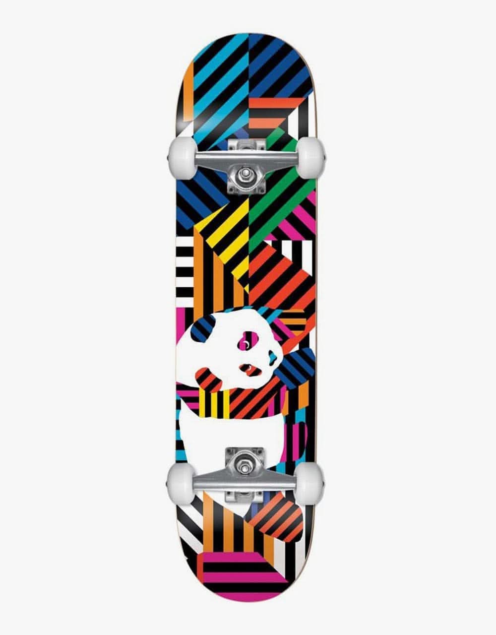 Enjoi Panda Stripes 'Soft Wheels' Complete Skateboard - 7.75"