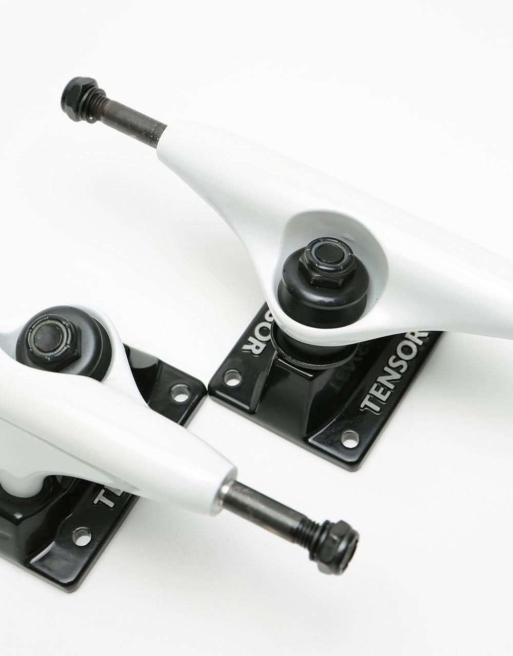 Tensor Alloys 5.25 Skateboard Trucks - White/Black (Pair)