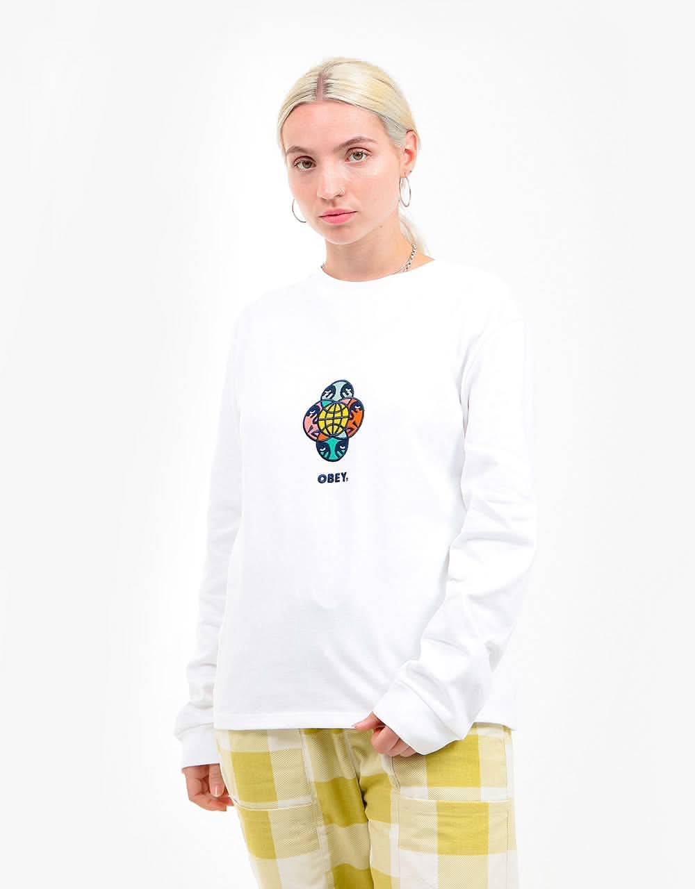 Obey Womens Otis L/S T-Shirt - White