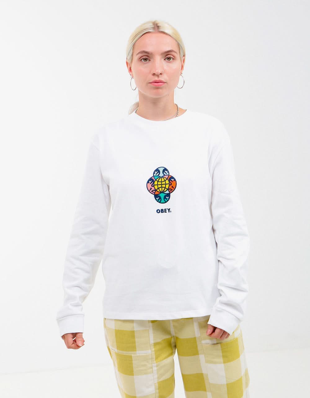 Obey Womens Otis L/S T-Shirt - White