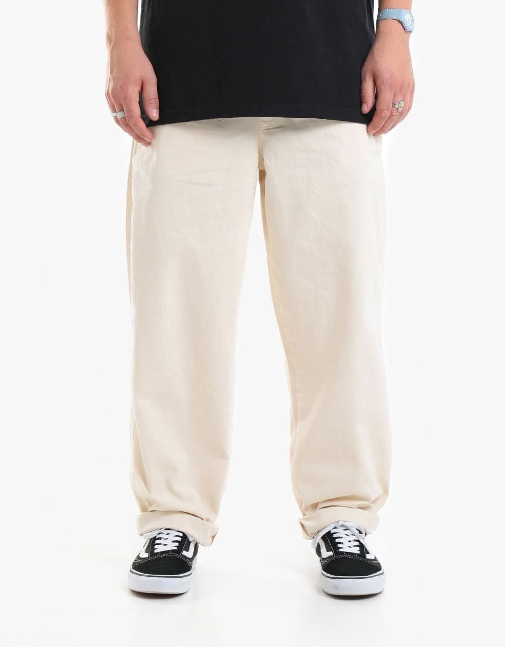 Route One Organic Baggy Pants - Off White