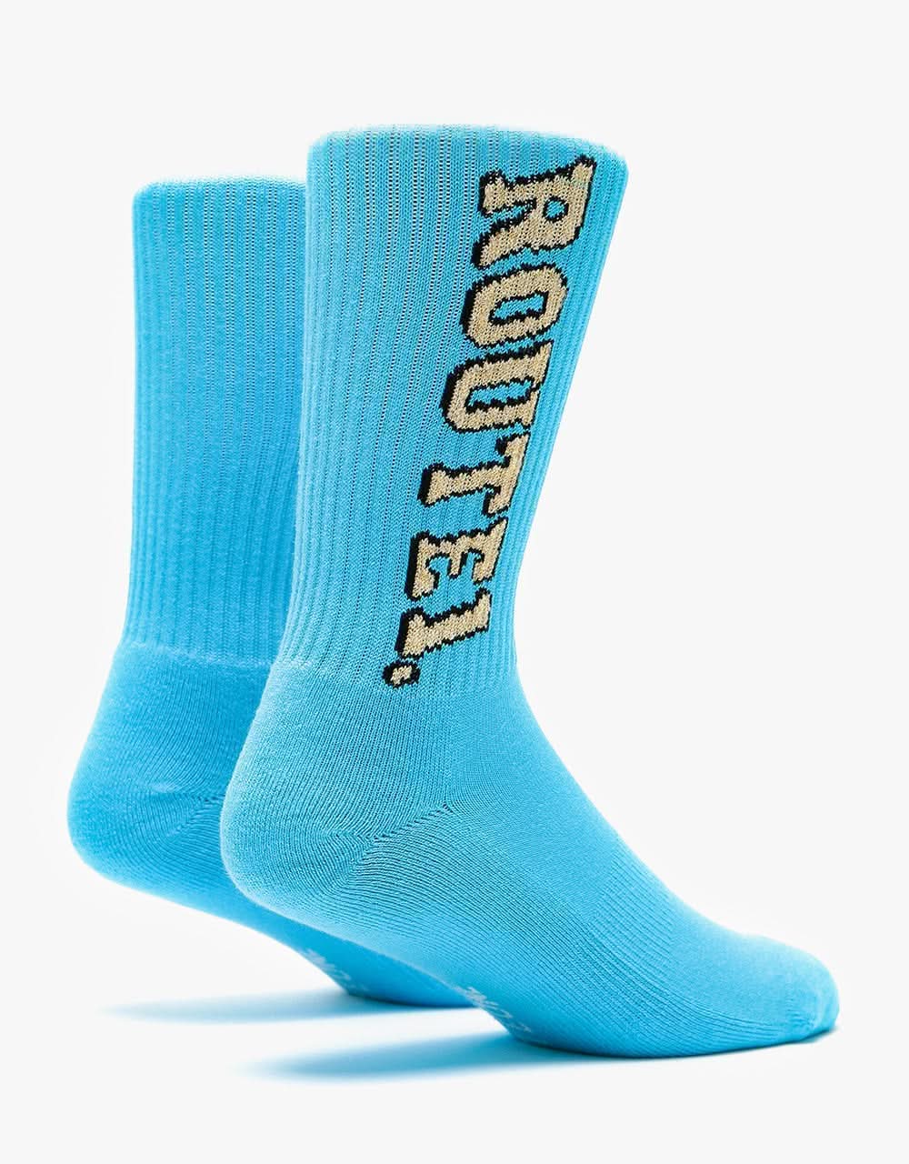 Route One Roll Up Crew Socks - Blue