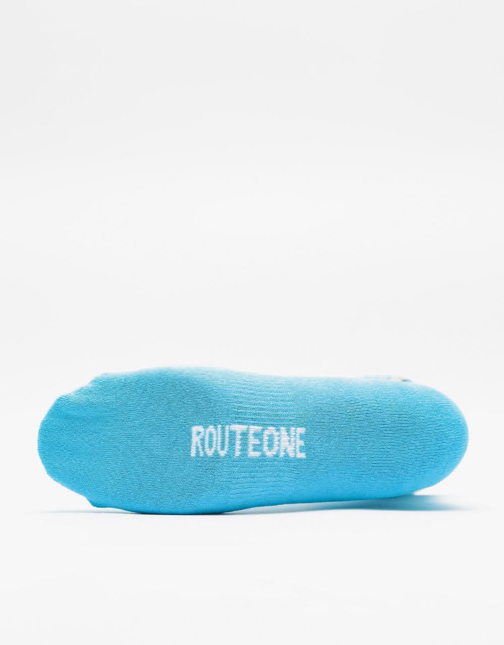 Route One Roll Up Crew Socks - Blue