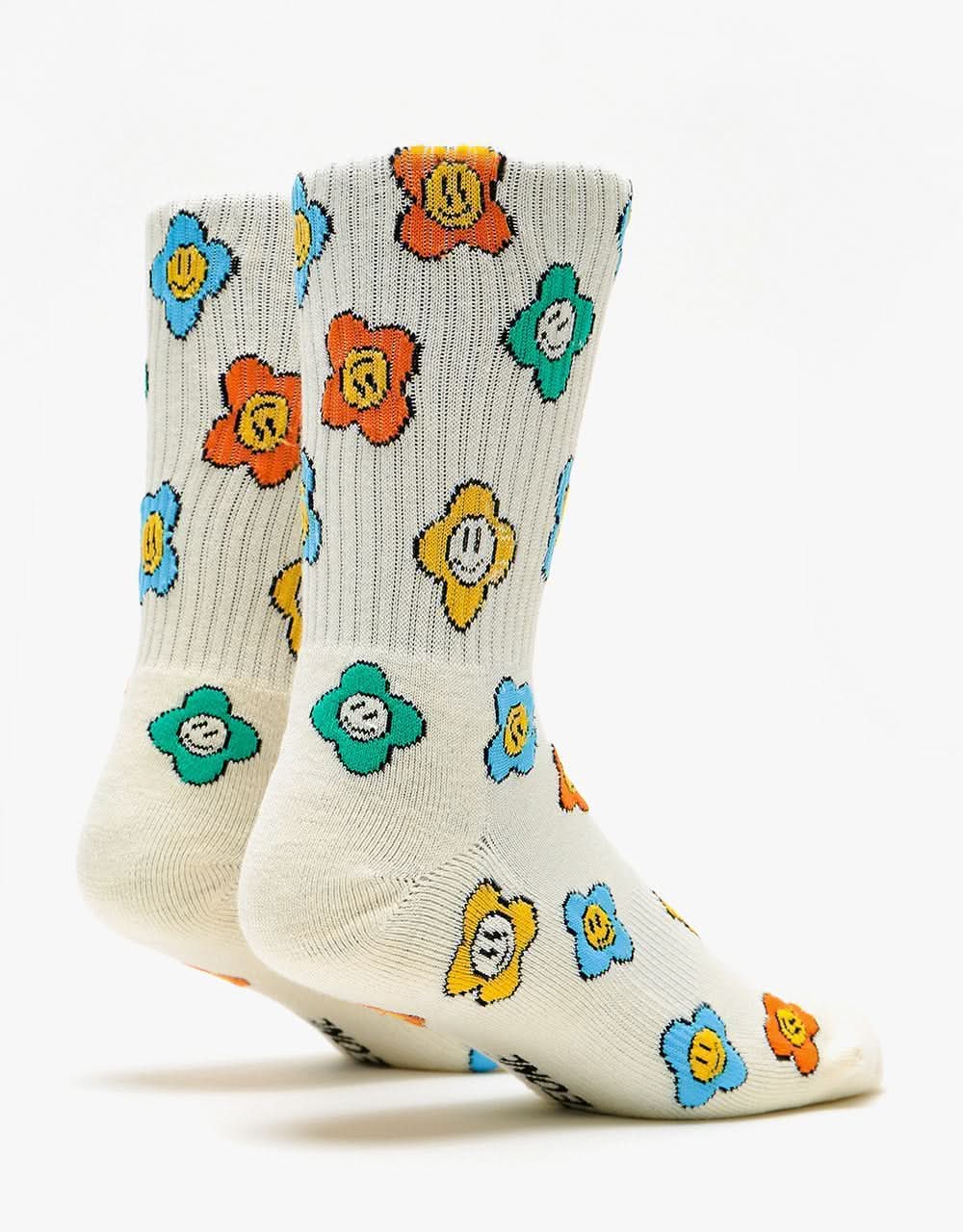 Route One Meadow Crew Socks - Natural