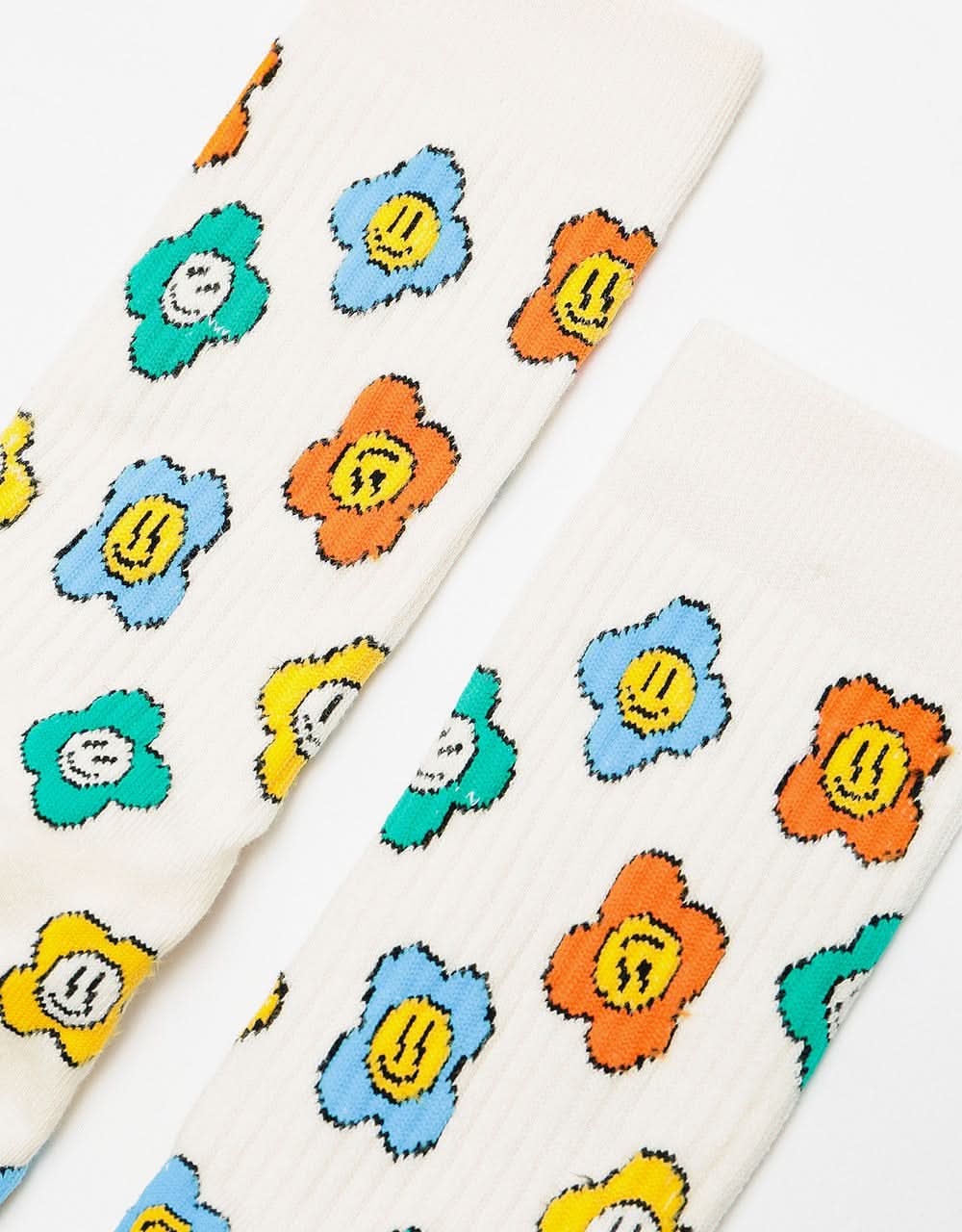 Route One Meadow Crew Socks - Natural