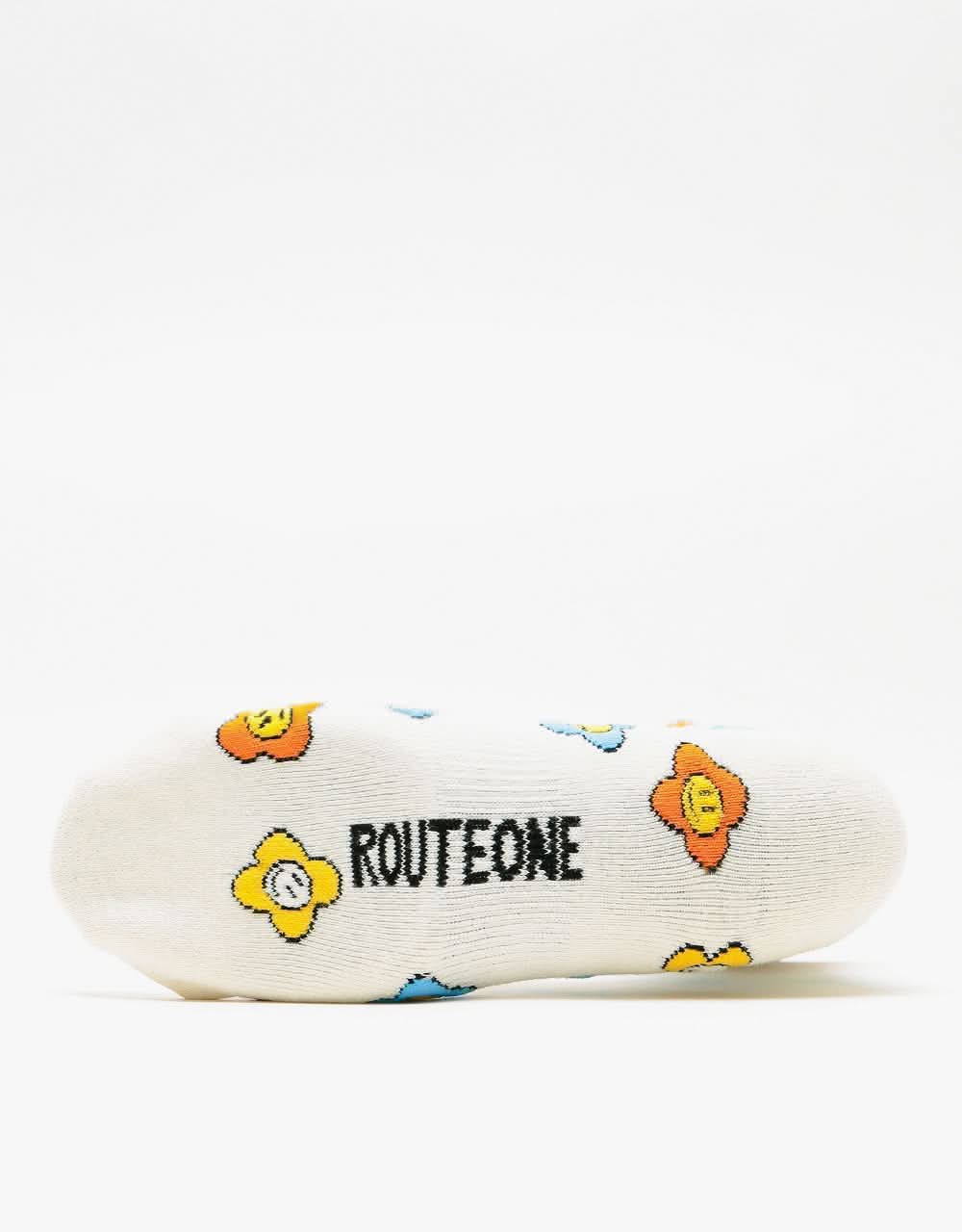 Route One Meadow Crew Socks - Natural