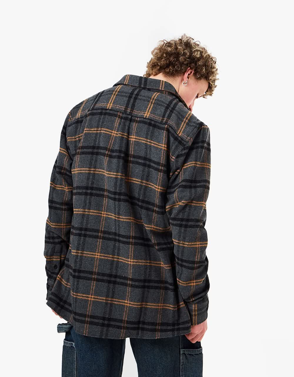 Route One Crib Flannel Shirt - Slate/Black