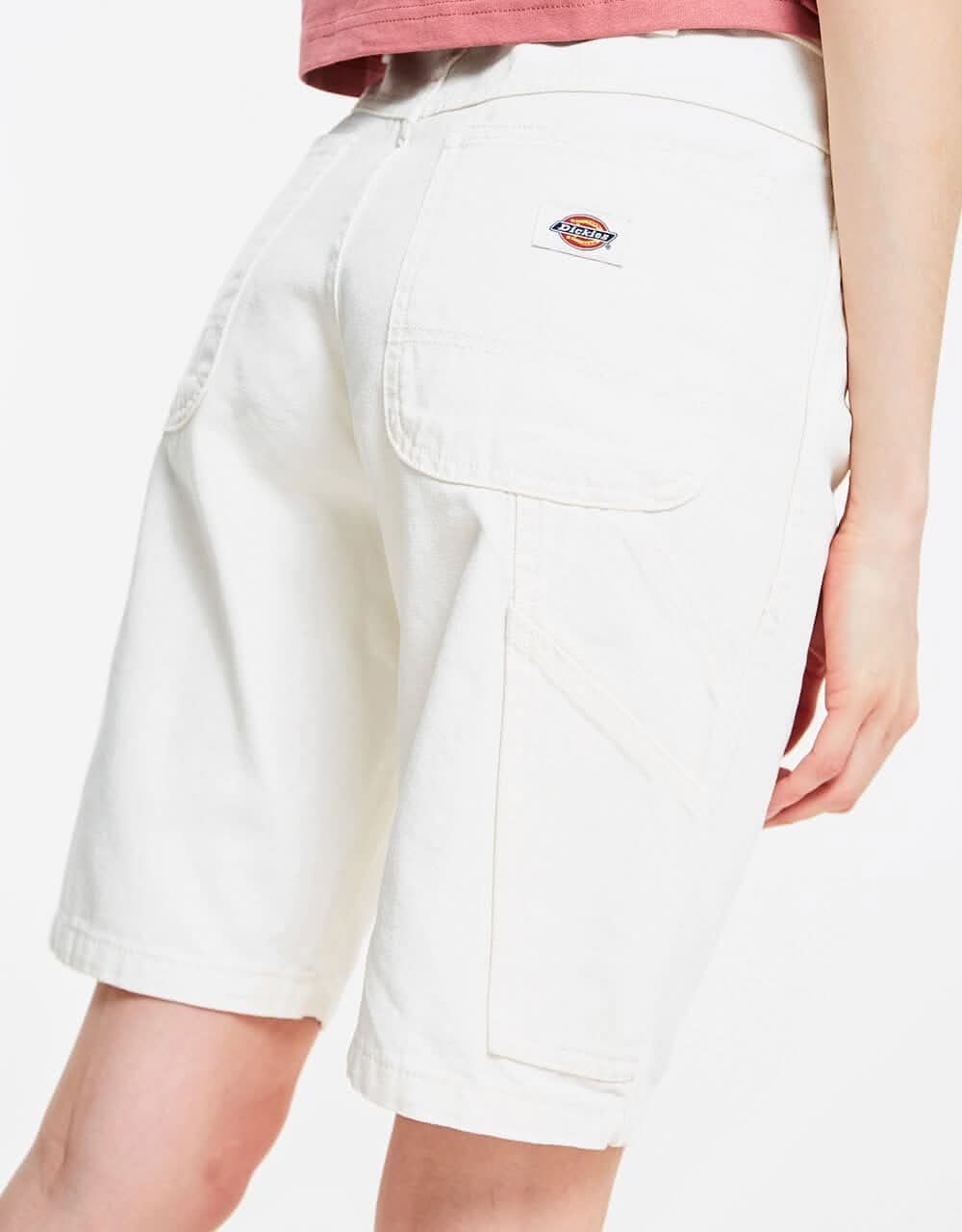 Dickies Womens Duck Canvas Carpenter Shorts - Stone Washed Cloud