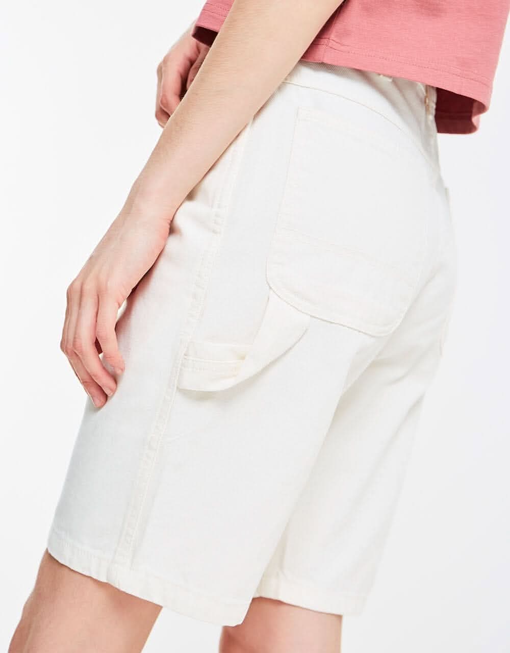 Dickies Womens Duck Canvas Carpenter Shorts - Stone Washed Cloud