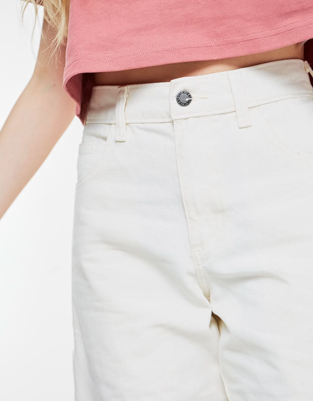 Dickies Womens Duck Canvas Carpenter Shorts - Stone Washed Cloud