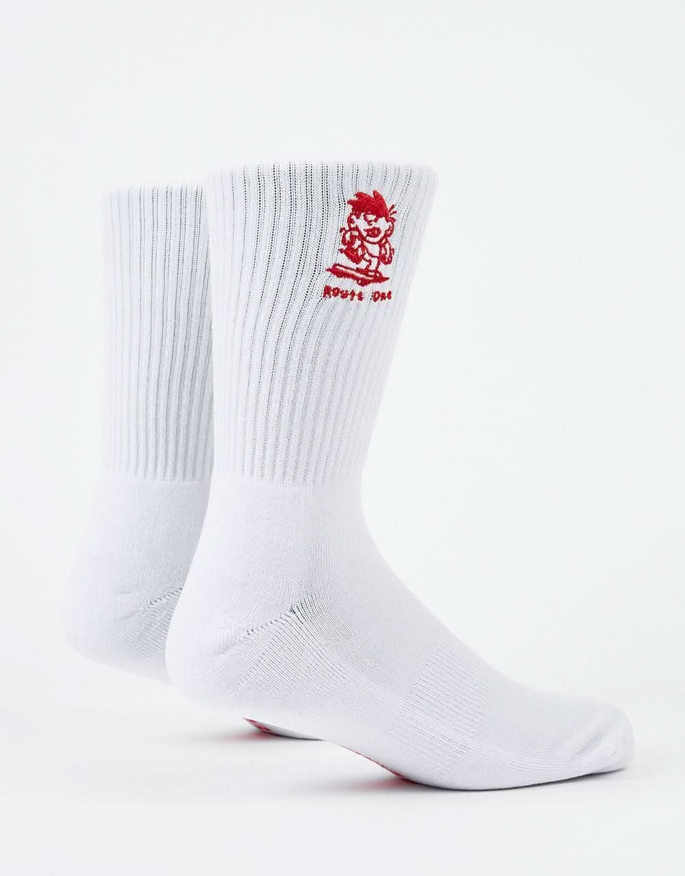 Route One Focus Crew Socks - White