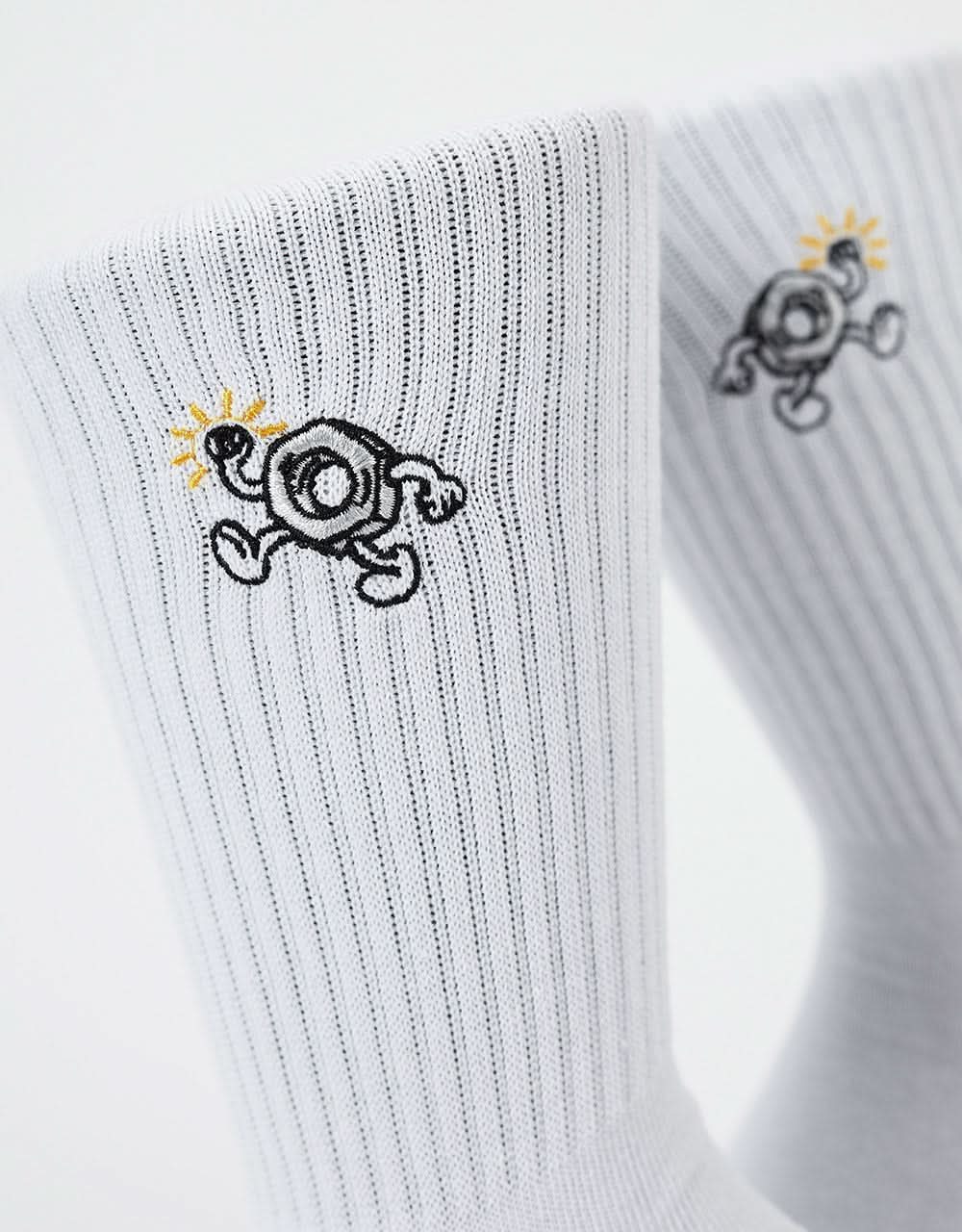 Route One Nuts Crew Socks - White