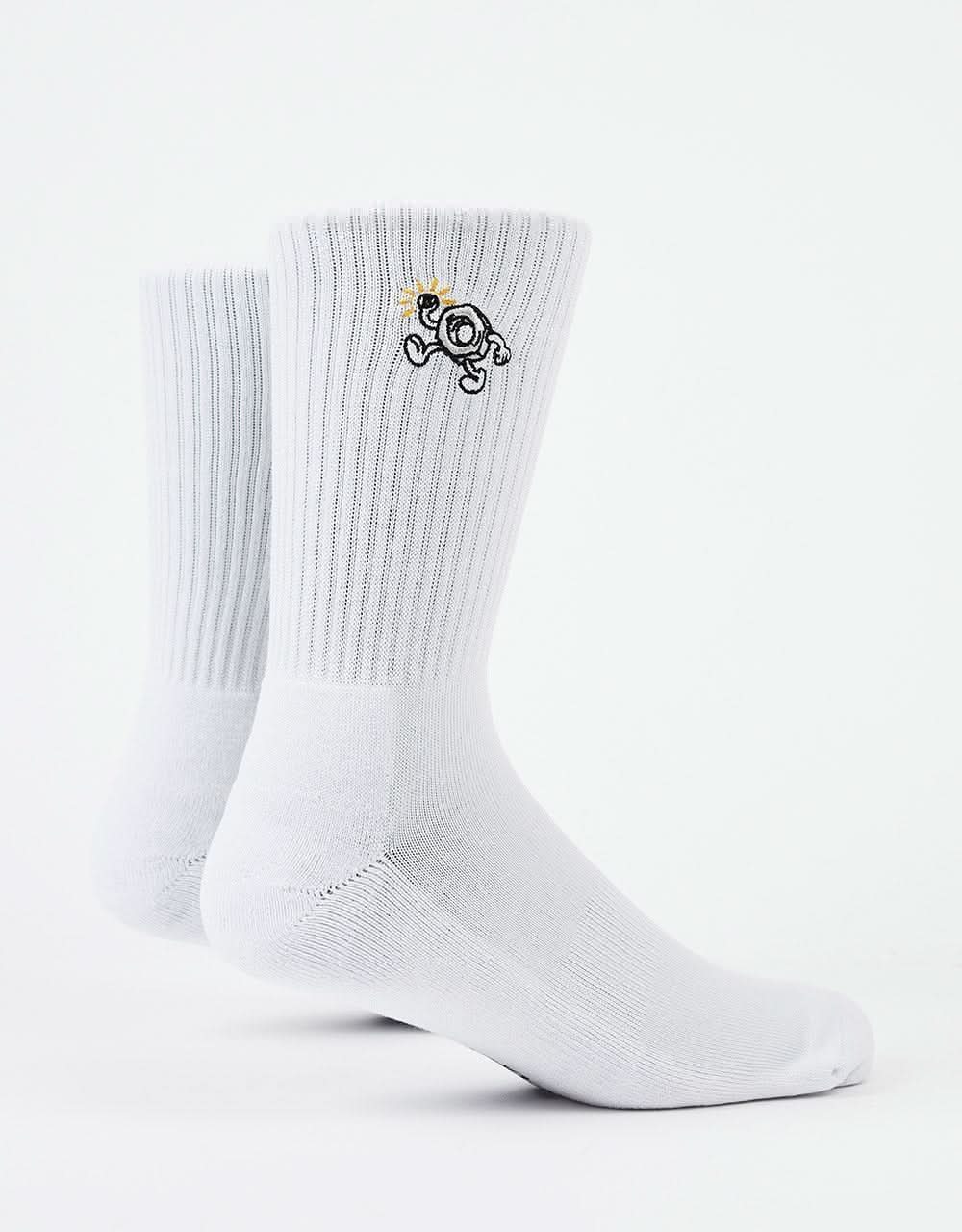 Route One Nuts Crew Socks - White