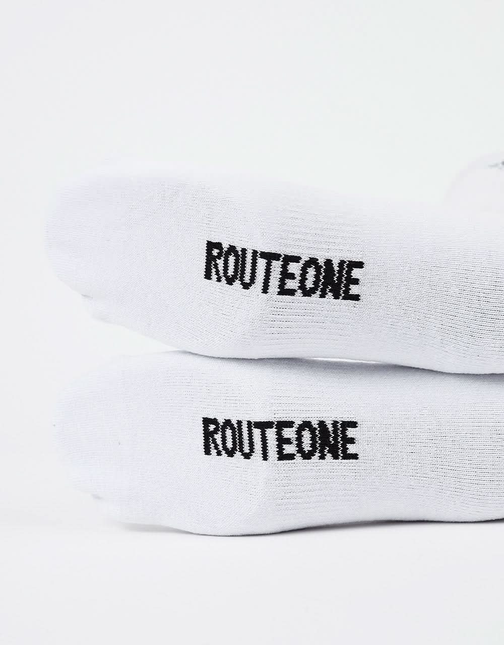 Route One Nuts Crew Socks - White
