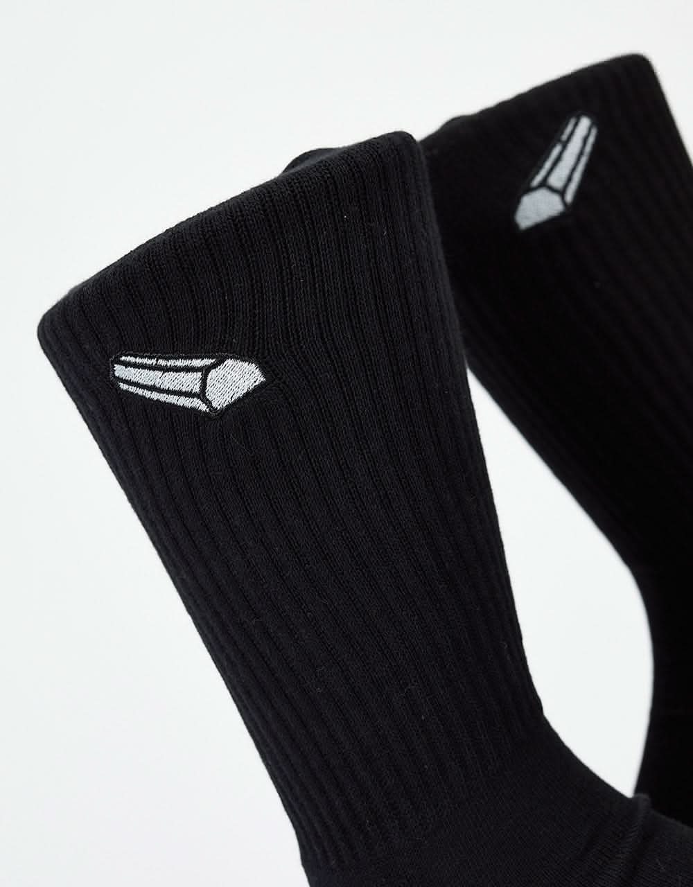 Route One Curb Crew Socks - Black