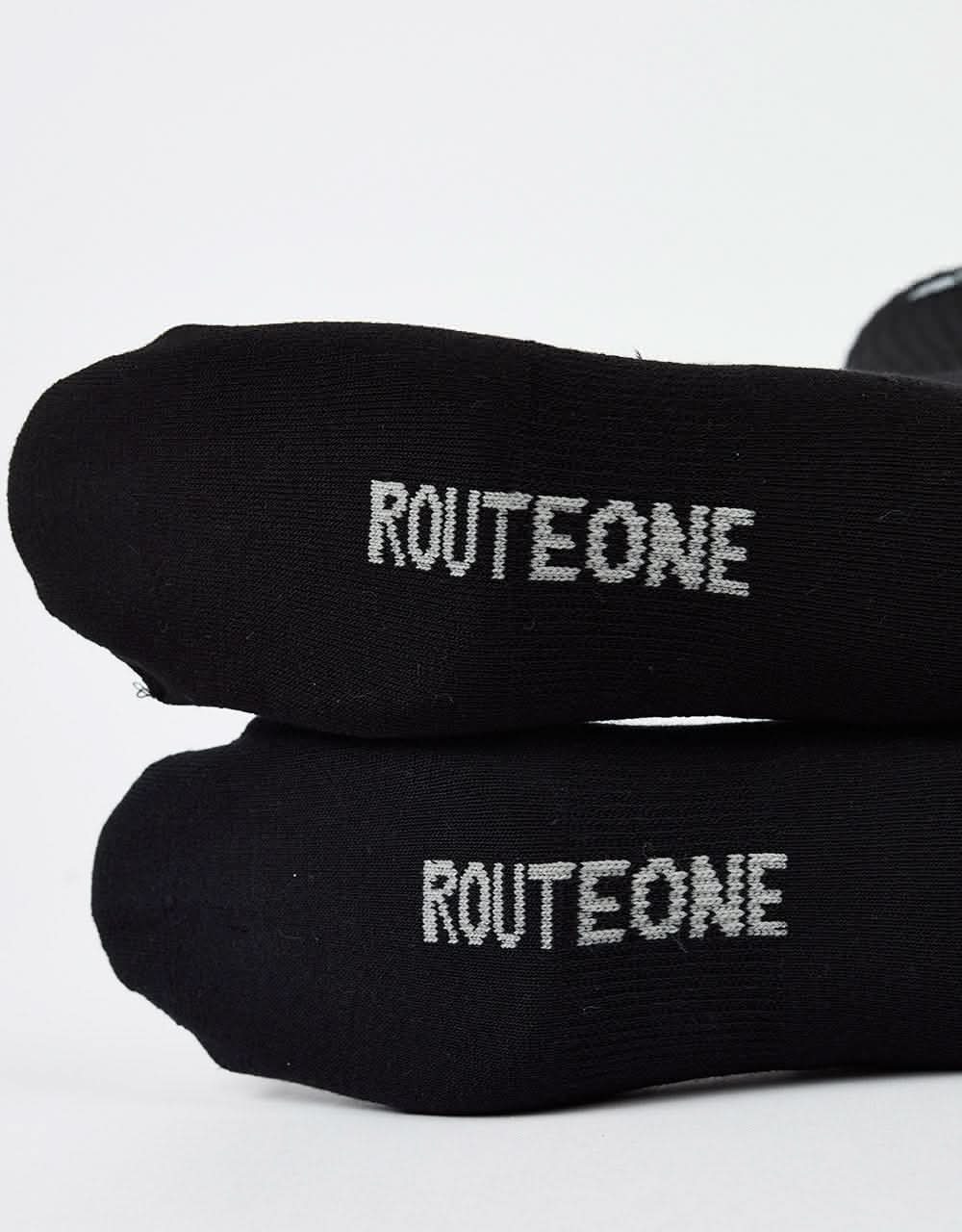 Route One Curb Crew Socks - Black
