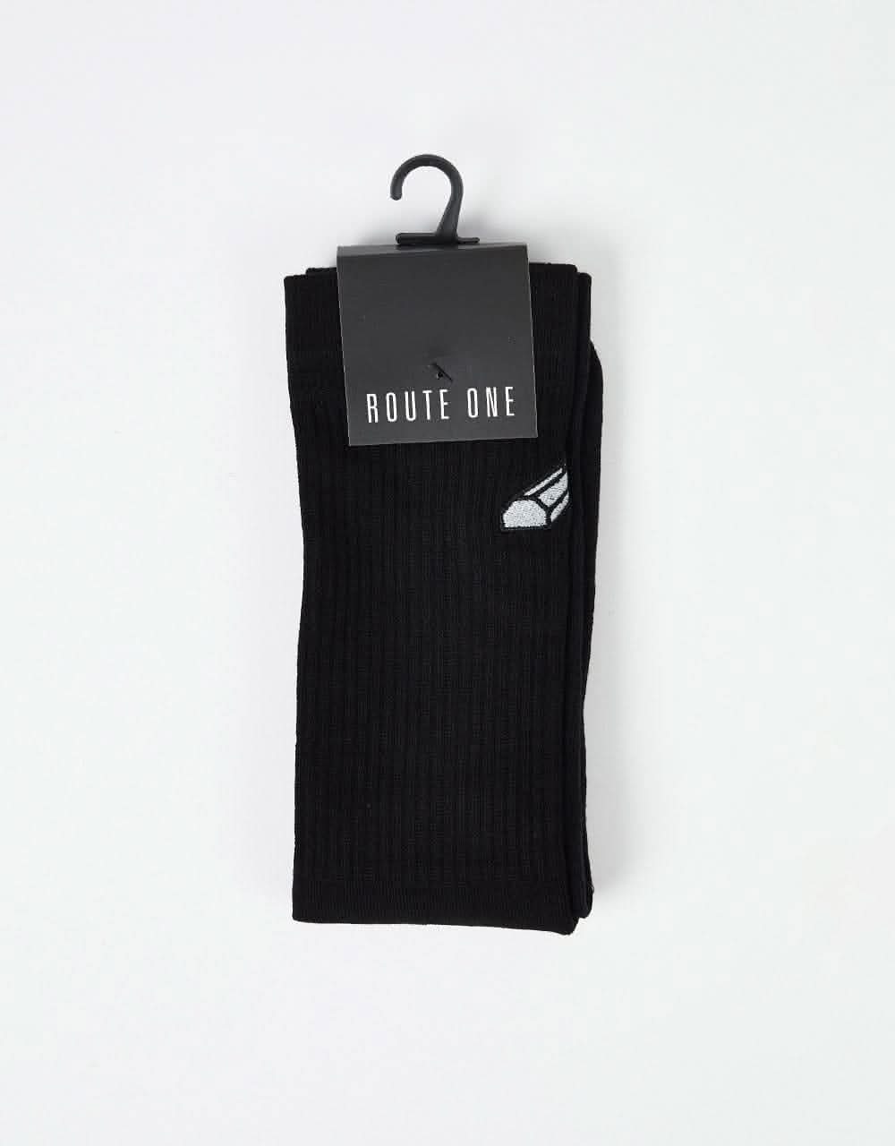 Route One Curb Crew Socks - Black