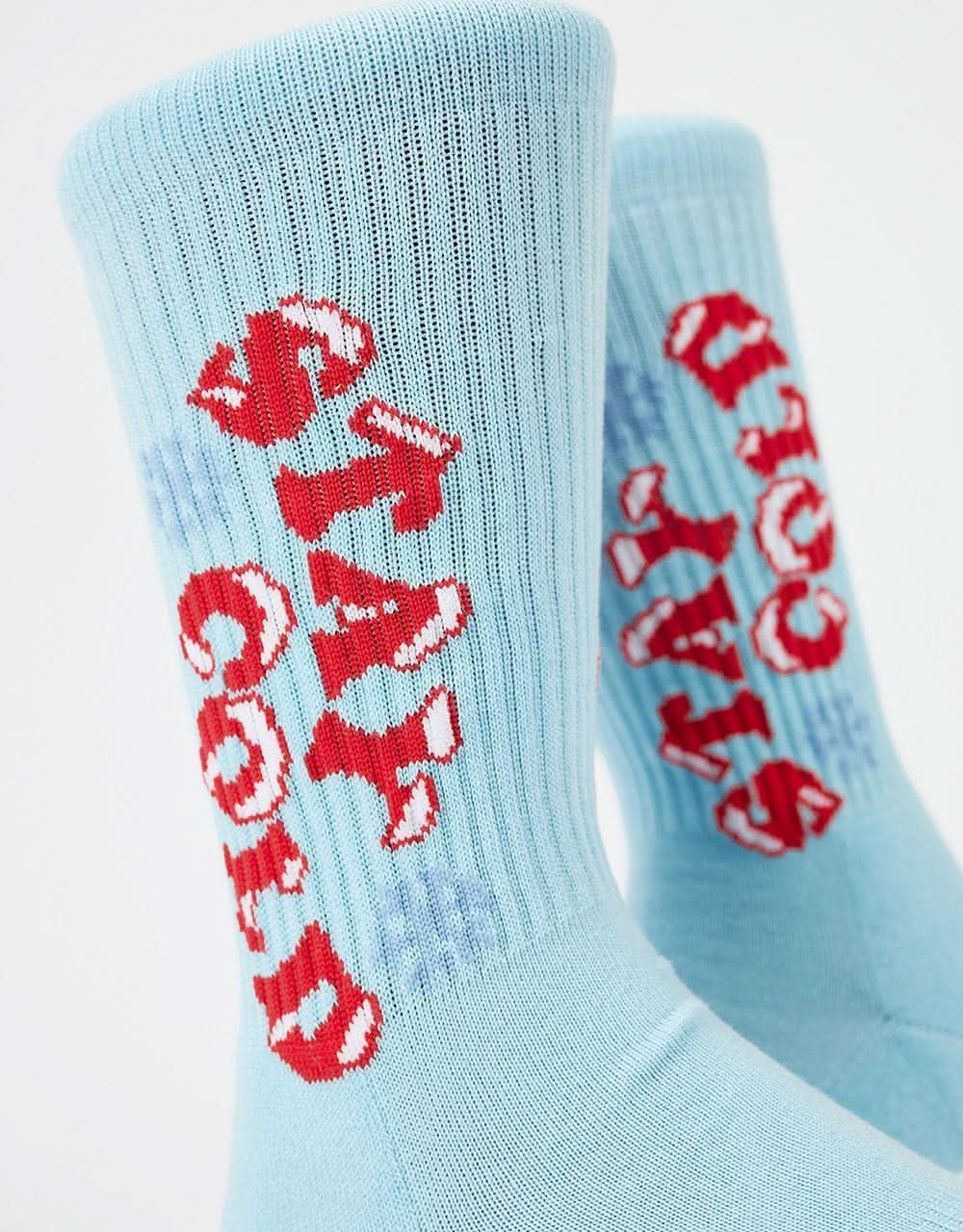 Route One Stay Cold Crew Socks - Light Blue