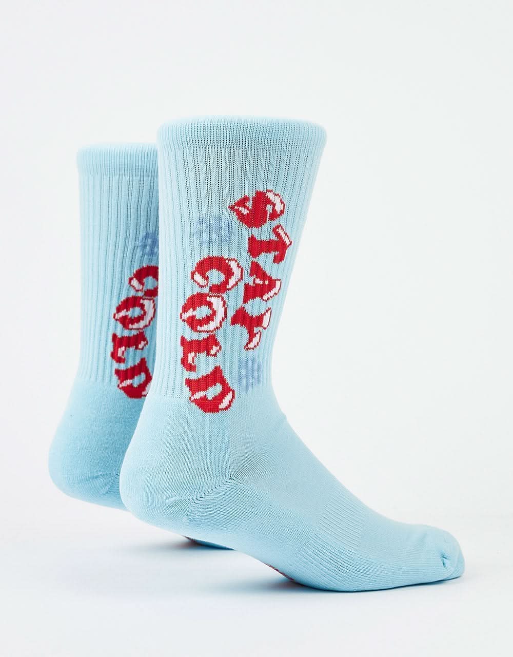 Route One Stay Cold Crew Socks - Light Blue