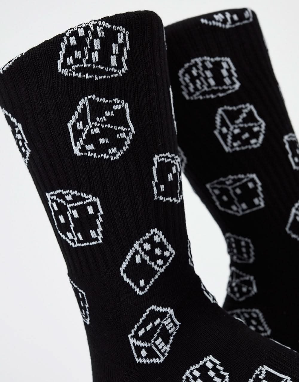 Route One Dice Crew Socks - Black