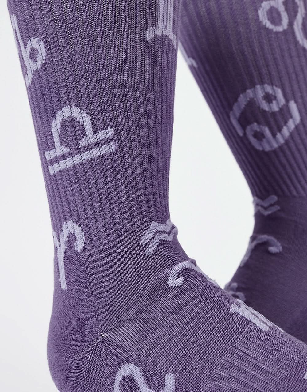 Route One Zodiac Crew Socks - Lavender Blue